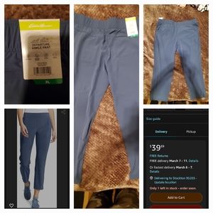 Eddie Bauer indigo blue departure ankle pants XL